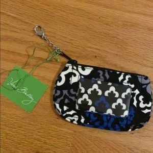 Vera Bradley Clip Zip ID Case NWT Canterberry Cobalt